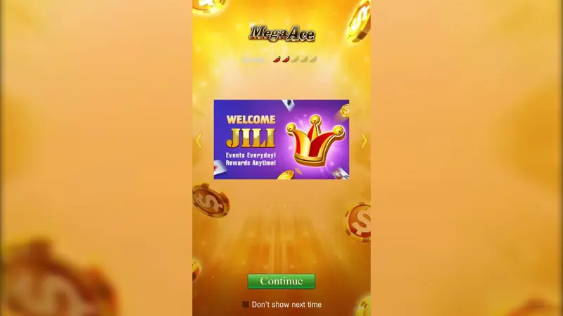 Mega Ace slot by JILI – start screen
