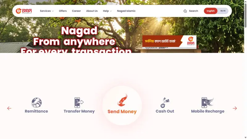 Nagad official website home page