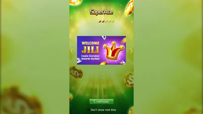 Super Ace slot by JILI – start screen