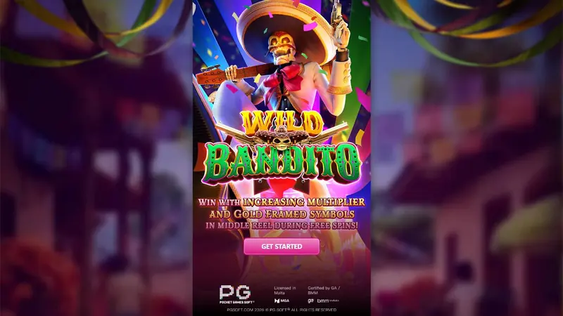 Wild Bandito slot by PG Soft – start screen